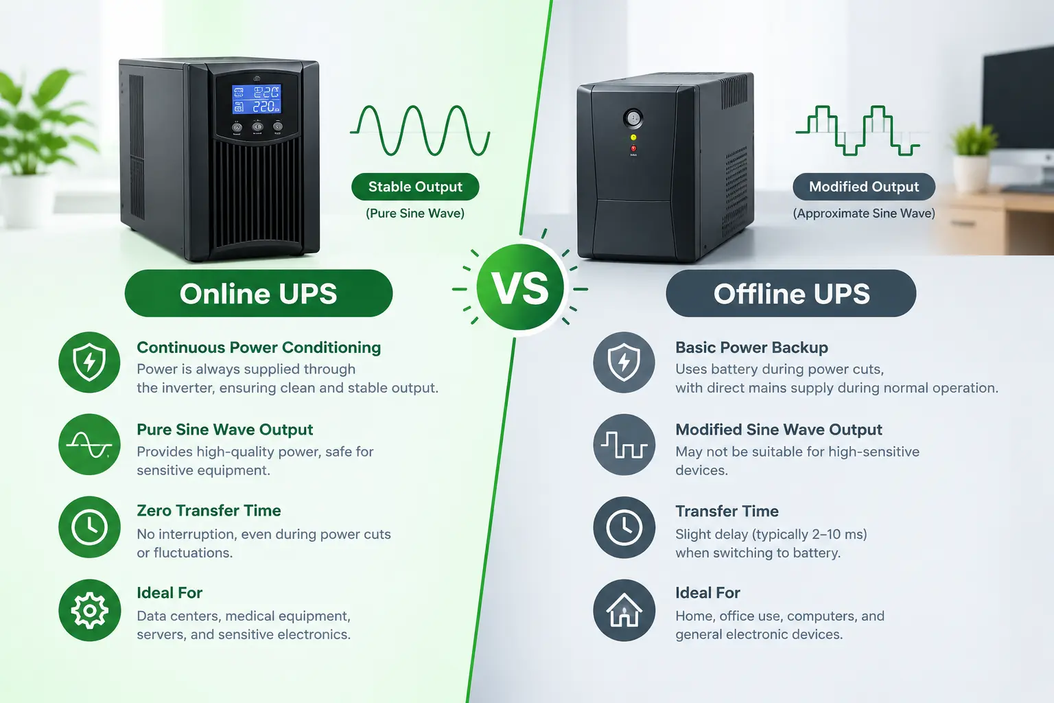 Online UPS vs Offline UPS Price in India: Difference, Working Principle & Which Is Better